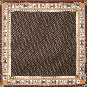 Fendi Brown silk foulard